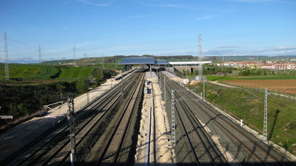 Fototapeta na wymiar Vías de trenes.