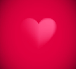 Pink heart smoke silhouette  in red background.
