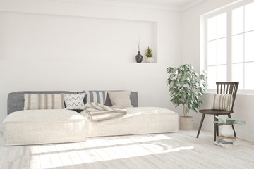 White modern interior design