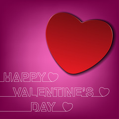 Happy valentine's day decoration on pink background