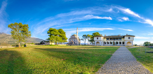 Fethiye Mosque with the Tomb of Ali Pasha in the foreground, and the Byzantine Museum, Ioannina, Greece