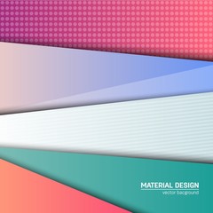 Vector material design background. Abstract creative concept layout template. For web and mobile app, paper art illustration design. style blank, poster, booklet. Motion wallpaper element. Flat ui