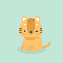 Cute cat illustration.