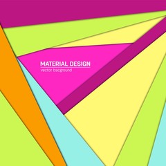Vector material design background. Abstract creative concept layout template. For web and mobile app, paper art illustration design. style blank, poster, booklet. Motion wallpaper element. Flat ui