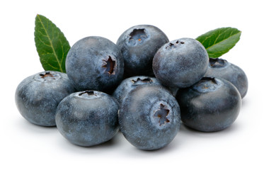 Fresh Blueberry with leaves