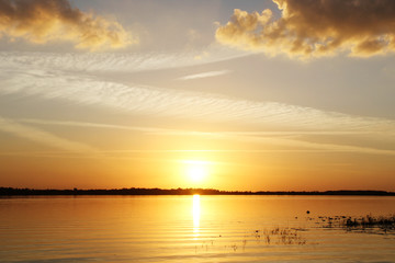 Sunset at the lake