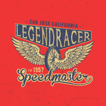 Legend Motorcycles Club Vintage Racers T-Shirt Design