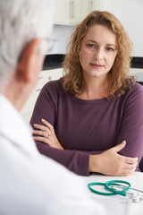 Plus Size Woman In Meeting With Doctor