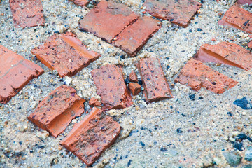 Soil, rock and brick texture for background