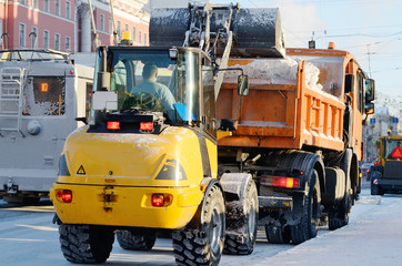 Snow removal from roads.