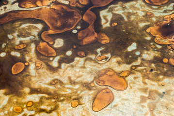 Floating Oil on Water Surface