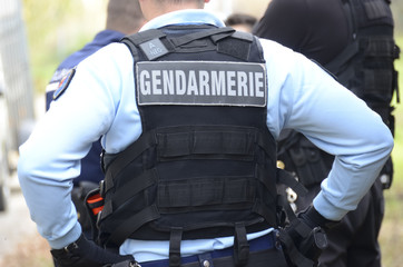 gendarme, intervention uniform of a french policeman