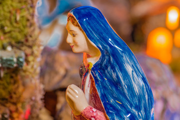 Mari in Nativity scene - obrazy, fototapety, plakaty