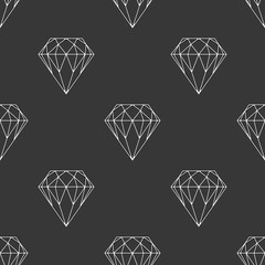 Diamond dark seamless pattern.