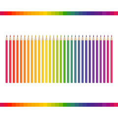 Pencil different colors vector.