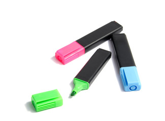 Marker highlighter pen isolated on white background