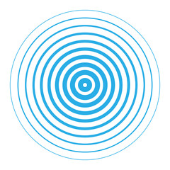 Radar screen concentric circle elements.