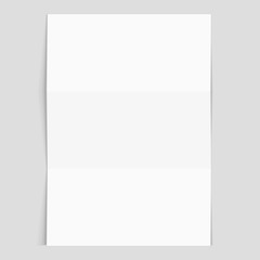 Realistic blank sheet of paper mockup.