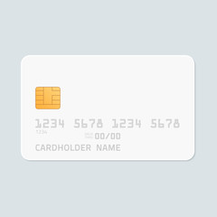 Credit card realistic mockup.