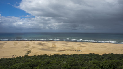 Fototapeta na wymiar View of beach and ocean