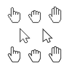 Hand cursors vector.