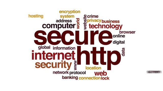 Secure HTTP animated word cloud.