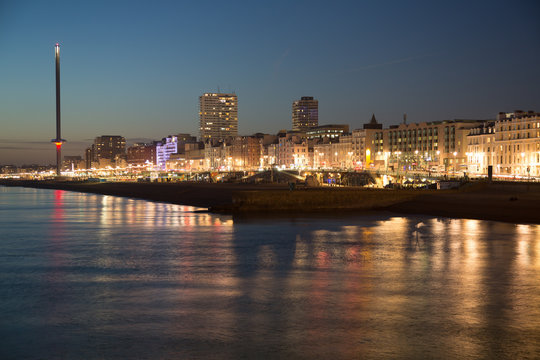 Brighton Seafront At Sunset