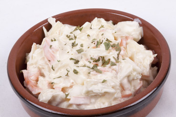 pot of coleslaw