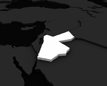 jordan map 3D illustration