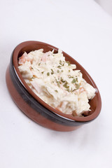 pot of coleslaw