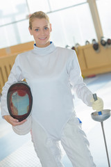 portrait of female fencer