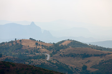 Obraz premium road on meteors Greece