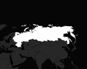 Fototapeta na wymiar russia map 3D rendering