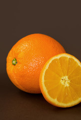 ripe orange on the table