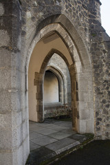 Fototapeta na wymiar Gothic arches in English church