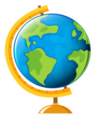 Globe on white background