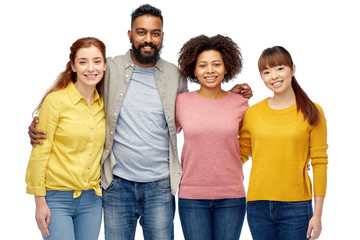 Obraz premium international group of happy smiling people