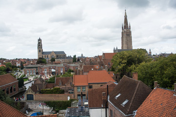 Obraz premium Roof top view of Bruge in Belgium