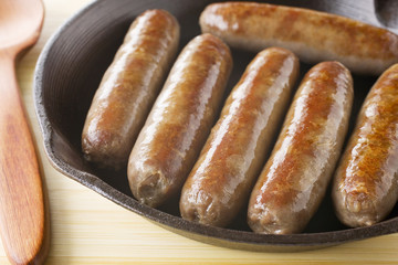Sausages in an Iron Skillet