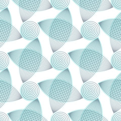 Fototapeta na wymiar Abstract blue background, geometric shapes with many thin lines. Seamless vector pattern. Technology background with gray lines.