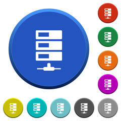 Data network beveled buttons