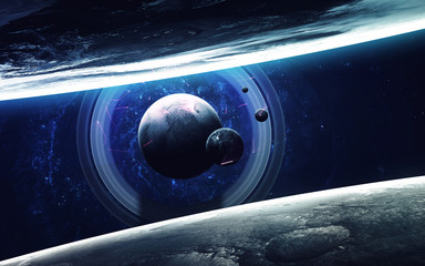 Cosmic art, science fiction wallpaper. Beauty of deep space. Billions of galaxies in the universe. Elements of this image furnished by NASA © Vadimsadovski