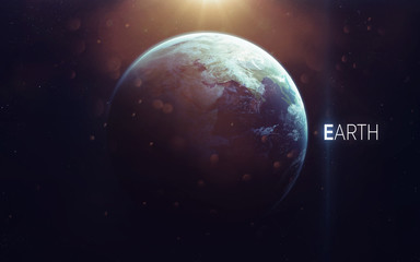 Earth - High resolution beautiful art presents planet of the solar system. This image elements...