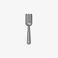 A simple flat icon of a fork
