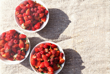 Top View of Fresh Strawberries in a Plate