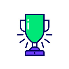 Linear award icon. Pictogram in outline style. Vector modern flat design element for mobile application and web design.