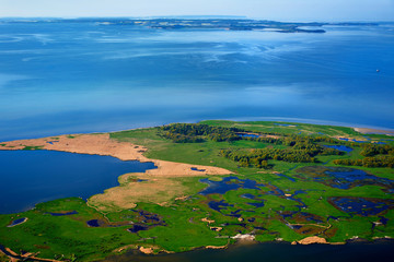 Obraz premium aerial photography of Struck in baltic sea