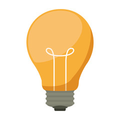 silhouette light bulb with filaments vector illustration