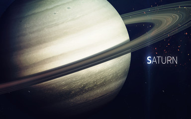Saturn - High resolution beautiful art presents planet of the so