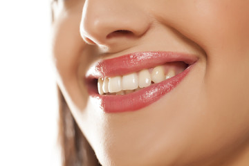 Naklejka premium mouth and nose of beautiful young women